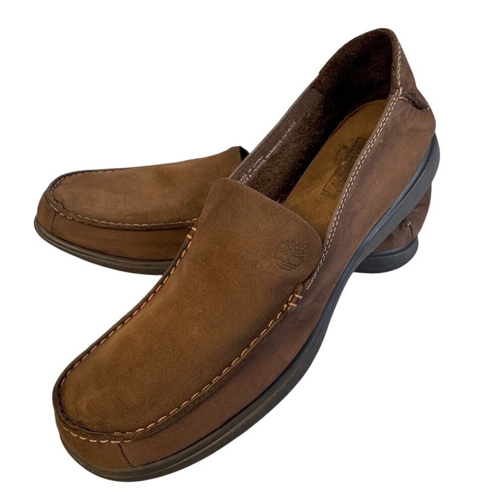 Timberland Women's Loafers Brown Slip-On Moc Toe Casual Shoes Size 11